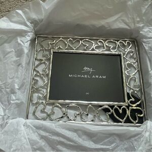 Michael Aram silver frame with hearts